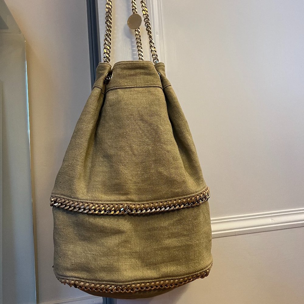 Stella McCartney Chain Linked Canvas Shoulder Bag